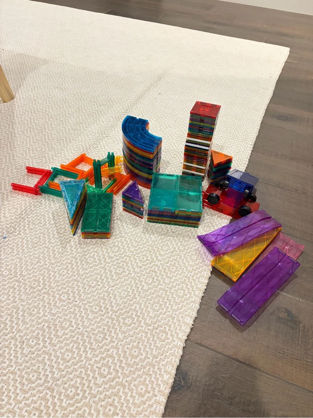 Magnetic Building Tiles Set - Multicolor Creative Kids Toy Assortment